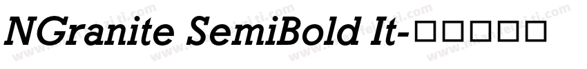 NGranite SemiBold It字体转换